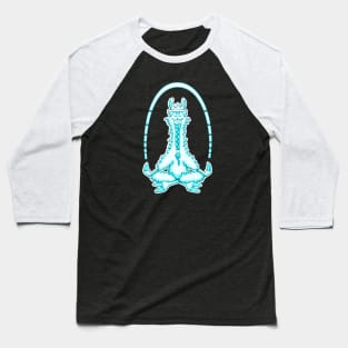 Meditating Neon Llama Baseball T-Shirt